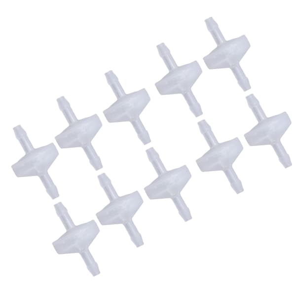 10 st PP Plast Ozonsäker Membran Backventil 3mm Transparent Envägs Vattenstoppventil