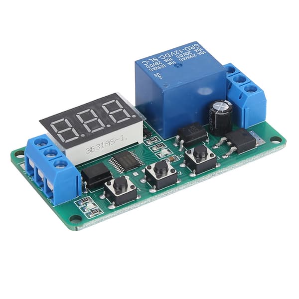 Enkanals Timerkontrollbryter Relémodul Trigger Syklus Justerbart Timerrelé 12V DC