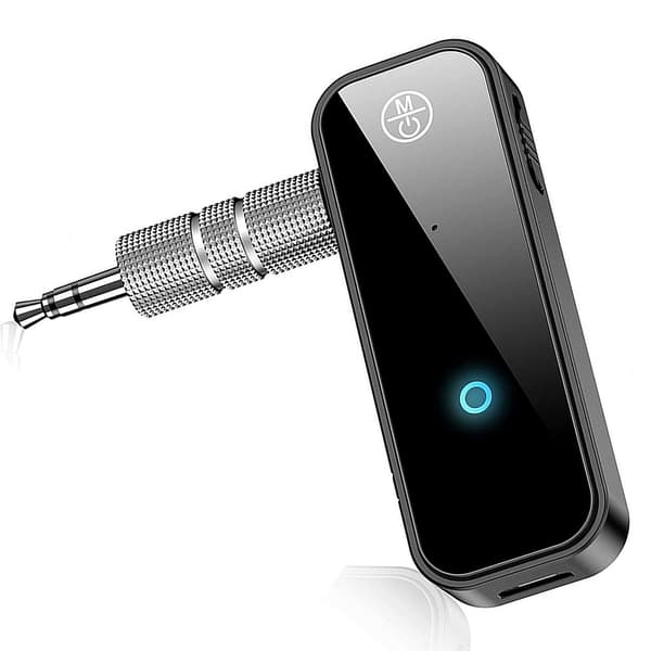 Bluetooth 5.0 Receiver 3.5mm Interface 2 i 1 AUX Adapter Musik Transmitter Receiver til Computer TV Projektor Højttaler Hovedtelefoner