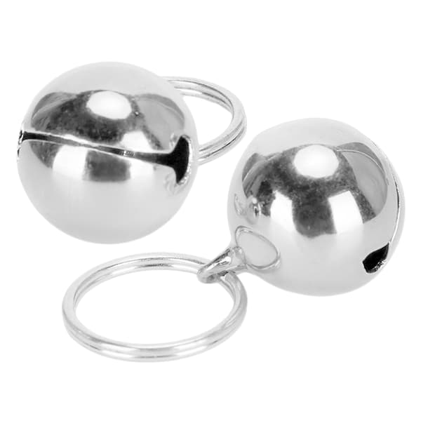 Rostbeständiga kopparhusdjursklockor för hundar katter 2 stycken silver