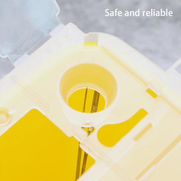 (paket med 3) Sharps avfallsbehållare - godkänd för hem- och professionell användning Yellow