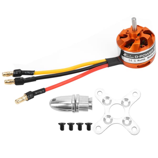 D2822 Borstlös motor med adapter RC-motorbyte för RC-flygplan med fast vinge (2600KV)