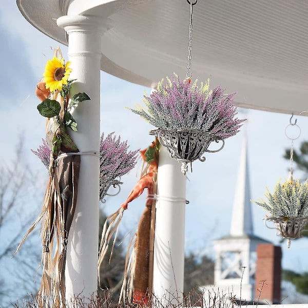 10 buketter med kunstige blomster, der imiterer plastikplanter Green