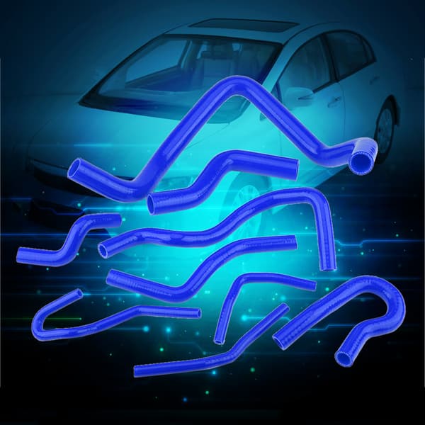 9 Blå Silikone Radiatorslange Kit til Civic D15 D16 SOHC EG EK 1992 2000