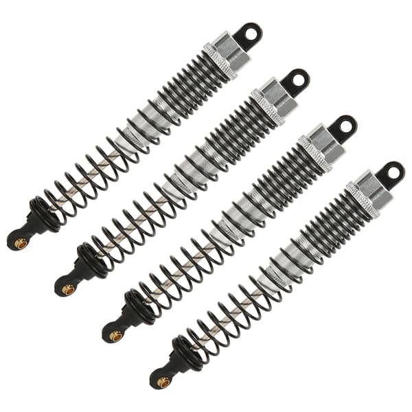 CNC Universal Shock Struts Dæmper 127mm Passer til TRX4 SXC10 D90 1/10 RC Bil (Sølv)
