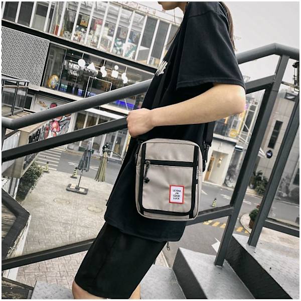 Dame lille messenger taske Vintage skuldertaske Firkantet tegnebog Letter Messenger Bag A916-841 Grey 2