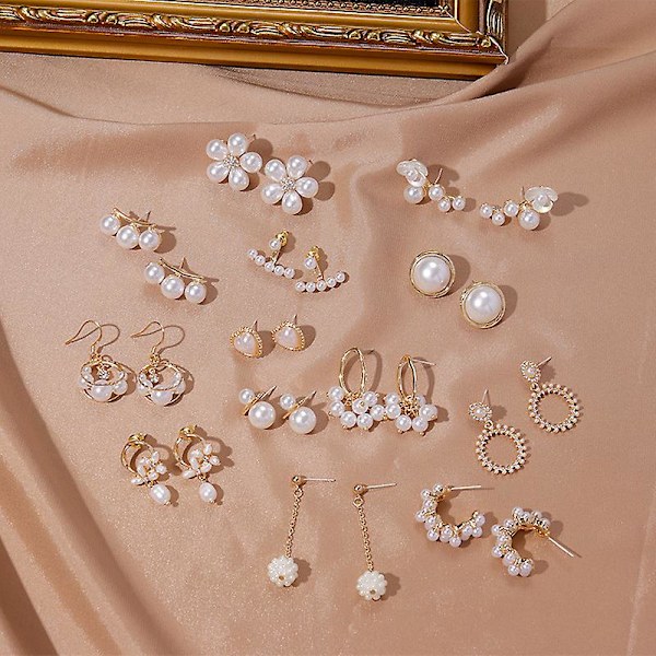 Örhänge Pearl Metallic Element Girls&#39; Modesmycken Ac3658 A166