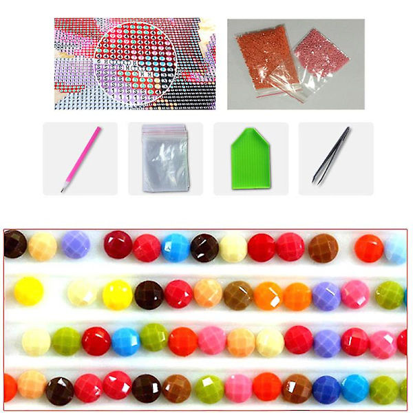 DIY Basket Blomster Diamantmaling (30x30)