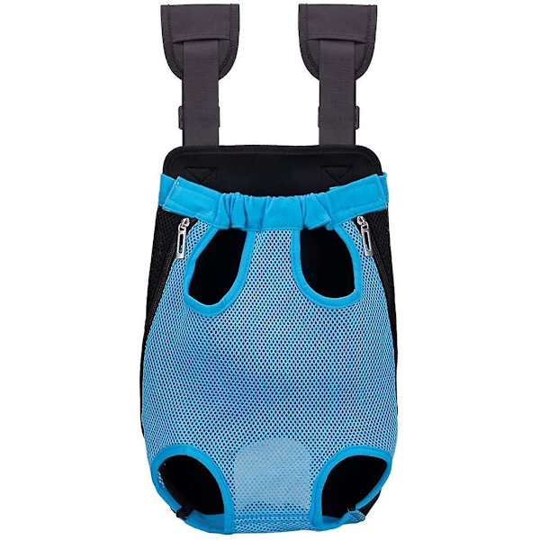 Lemmikkien rintalaukku - sininen tarranauha S (0,16 kg) + olkatyyny
