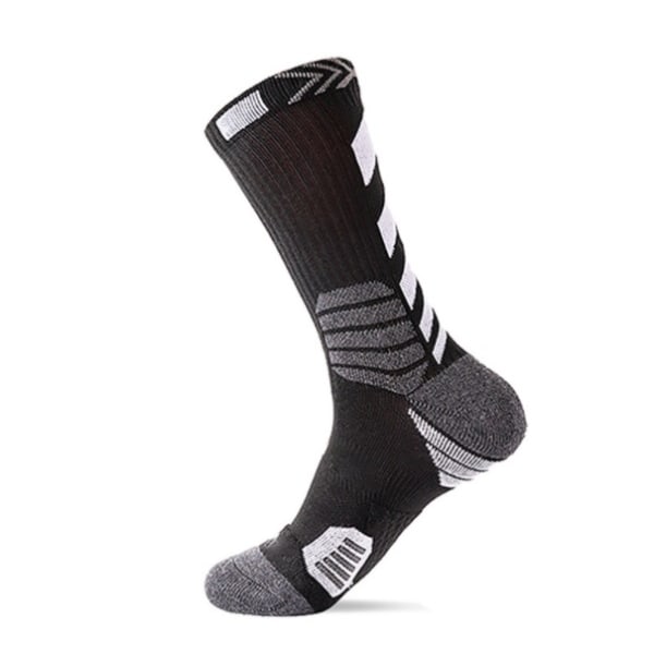 Mid tube miesten koripallosukat Miesten sukat liukumattomat puristussukat koripallosukat (kaksi paria mustia),