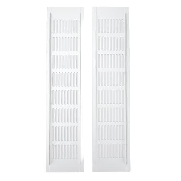 2 st Aluminiumlegering Ventilationsgaller 80x350mm Rektangulär Skåpsventilationspanel