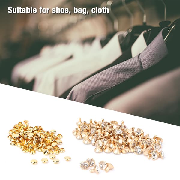 Kangaskristalli-insertit Nopeat niitit 12mm Spots Studs Cap DIY Nahkakäsityökoriste 3