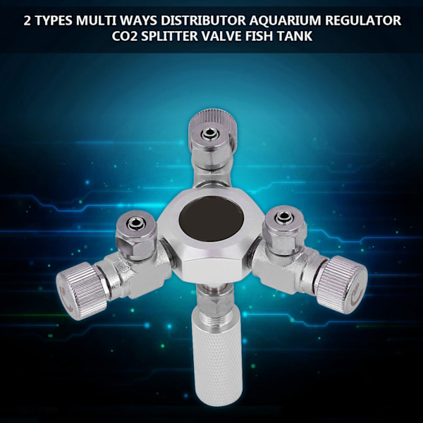Akvarium CO2 Splitter Ventil Multi Way Akvarium Regulator 3-vägs