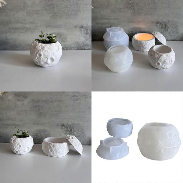 Flexibel robust silikonform modeaccessoar för att göra unika månfomade ljus och heminredning Moon Cup Mold