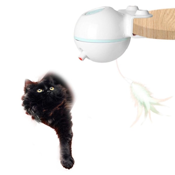 Interactive Stick Cat Toy，Irregular Laser LED Stick，Replacement Feather。 Pet Legetøj (grøn)