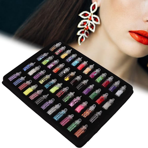48 Bottles Flash Sequin Powder Decoration DIY Jewelry Epoxy Mold Making Tool