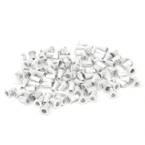 Aluminium Flat Head Vertikale Trekknaglemuttere 100 stk