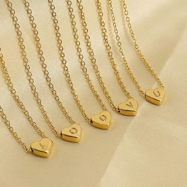Halsband Letter Heart Stud Girls&#39; Modesmycken Ac2750 K