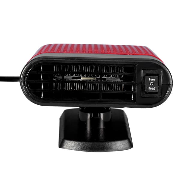 12V Bærbar Elektrisk Vindusvarmer Defroster Vifte Ventilator Rød