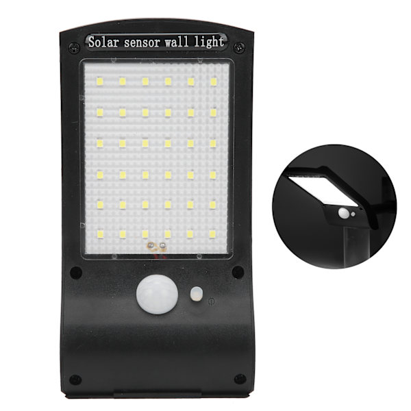 36 LED Vägg Solcellslampor Utomhus Rörelsesensor Belysning för Garage Trädgård
