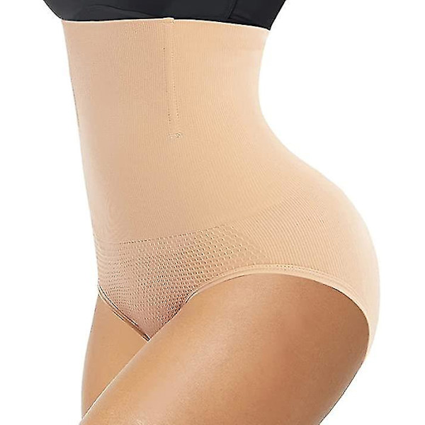 Hög midja magstring för damer Beige XL and 2XL