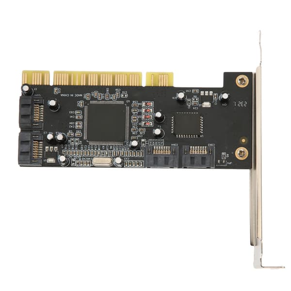 PCI 4 Port SATA Controller Card 1.5 Gbps Överföringshastighet för Stationär HDD SSD