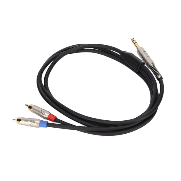 1 4 Tommer TRS Han til Dobbelt RCA Kabel 6 35mm til 2 RCA Mikrofon Splitter Kabel 5 9 Fod