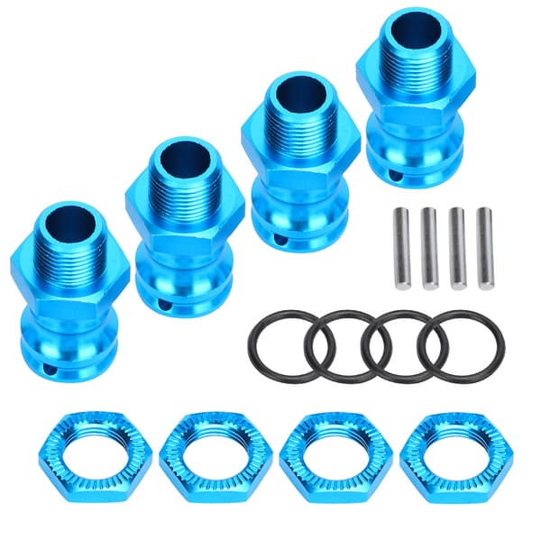 Aluminiumlegering 17 mm hex-hjulförlängningsadapter (4st) - 1/8 RC bilmodell (blå)