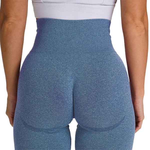 tighta yogabyxor för kvinnor Blue L