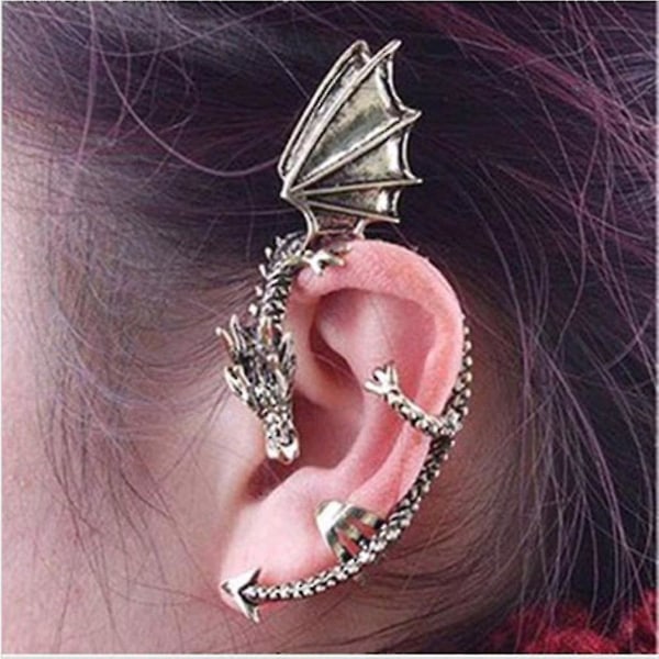 öronknoppar Gothic Dragon Non Pierced Ears Öronklämmor för fest