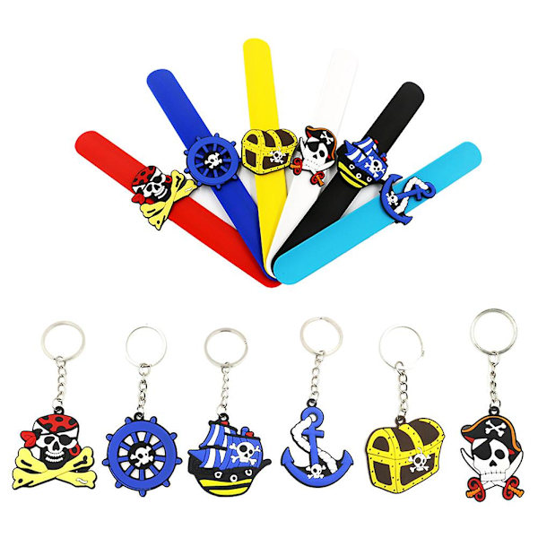 12 stk Skull Head Nøglering Praktisk Mode Cool Charm Pirate Theme Unik Pung Taske Pendant Nøglering