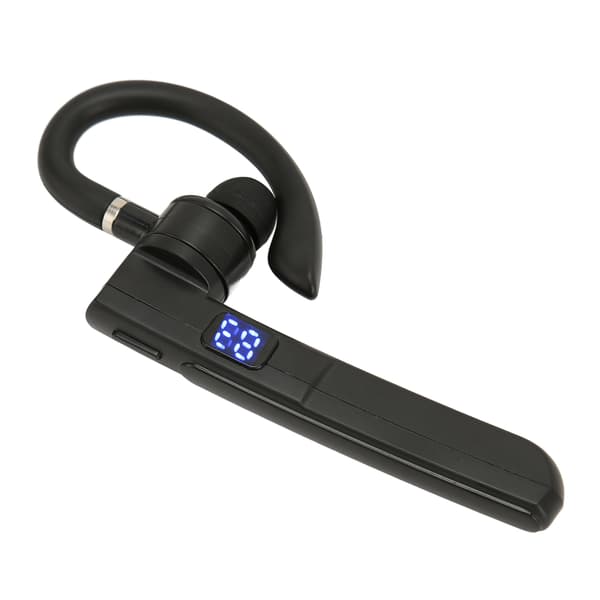 Bluetooth Headset Enkelt Øre Støyreduserende Digital Skjerm IPX7 Vanntett Stemmekontroll Trådløs Ørepropp