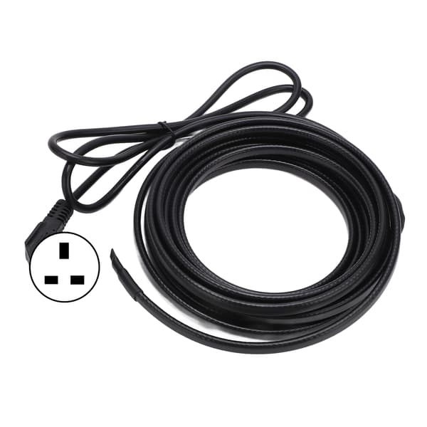 Selvregulerende varmekabel 5 meter UK-stik 220V vinterrørvarmebånd