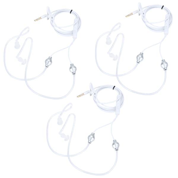 3 Set Mobiltelefon Luftkanal Headset Linjekontrollutrustning