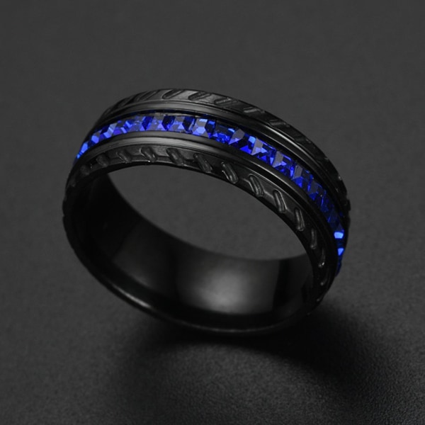 Tire Shape Fidget Ring Non-bleking Smycken Män Kvinnor Stilig Trendig Ring för vardagen US 8