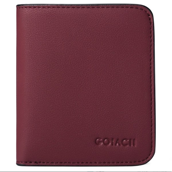Kvinders Compact Bifold Luxury ægte læder lommepung Claret