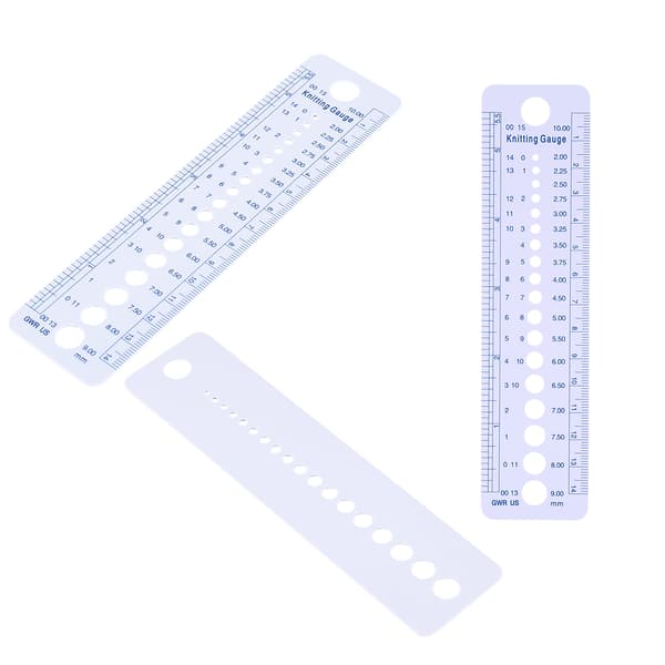 Plast Strikkemål - US UK Canada Størrelser 2-10mm