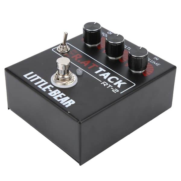LM308N Guitar Distortion Effector Elektrisk 3-niveau RAT Tone Single Effect Tilbehør
