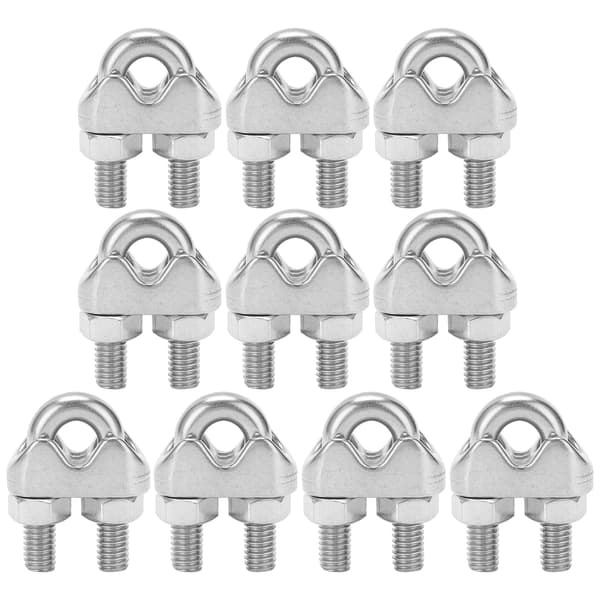 10-pak M6 rustfri stål U-bolt wire reb klemme 1 4 tommer sadel fitting
