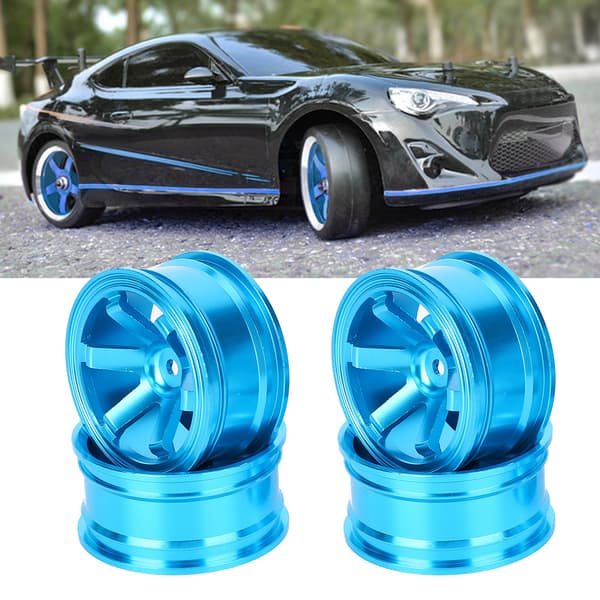 Alufælge Nav Ringe Reservedele Tilbehør Passer til 1/10 RC Flat Running Drift Car 6-Eget Blå