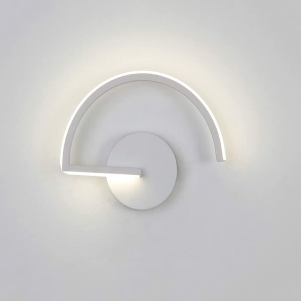 8W LED inomhusvägglampa, Creative Letter Vit vägglampa 3000K varmvit modern metallvägglampa för sovrum L