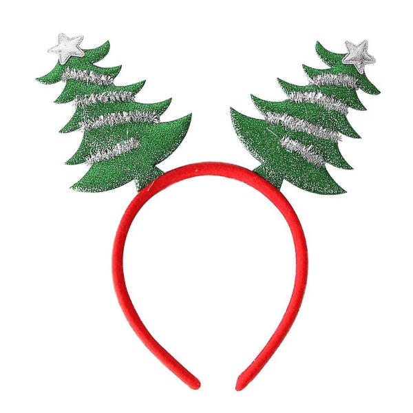 Jul Älg Hårband Santa Claus Antlers Pannband Xmas Tree Hair Hoop 2