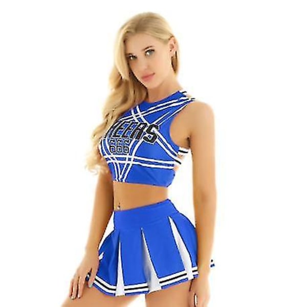 basket fotboll cheerleading uniform Blue 2XL