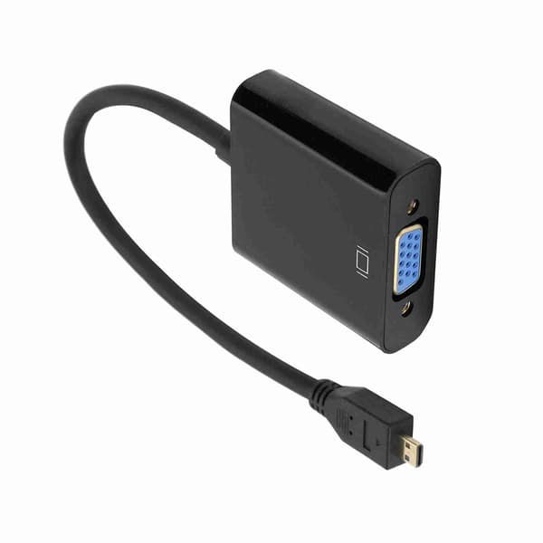 Micro HDMI - VGA-videomuunninadapteri 1080P virtalähteellä Raspberry Pi 4B:lle