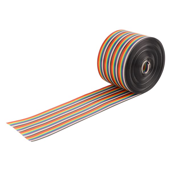 Regnbågsbandkabel 40P Platt 1,27 mm stigning 5,08 cm bredd 5 meter