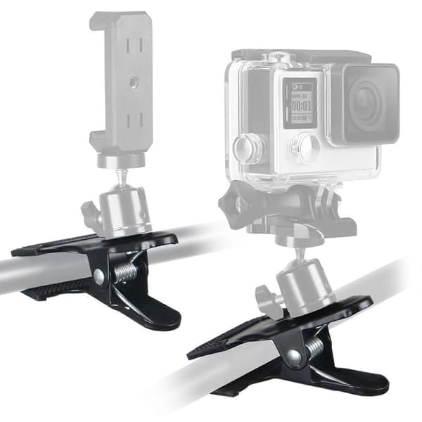 Telefonklemmeholder Roterbart hode Tre lengder Metall Videoopptaksutstyr 10cm 10cm