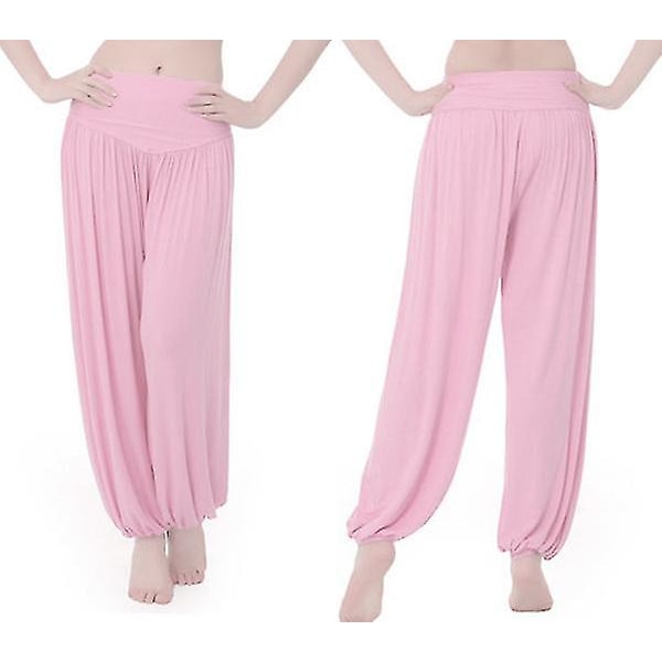 Yogabyxor med vida ben för kvinnor Pink 2XL