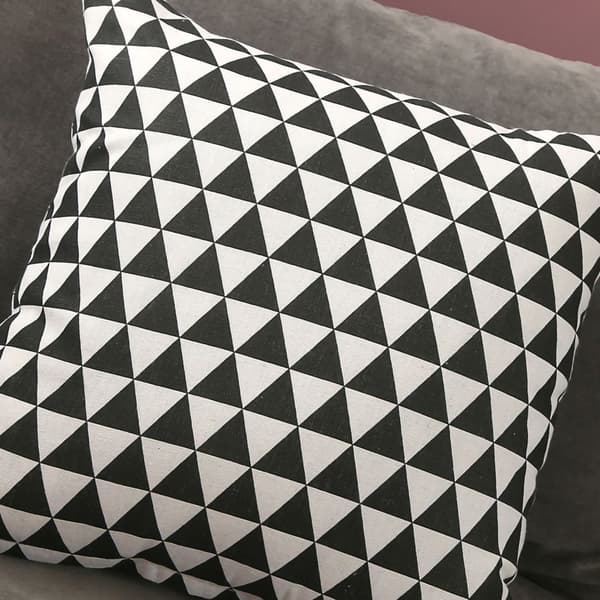Nordisk Stil Svart Triangel Kuddfodral 45x45cm Soffkudde Hemtextil