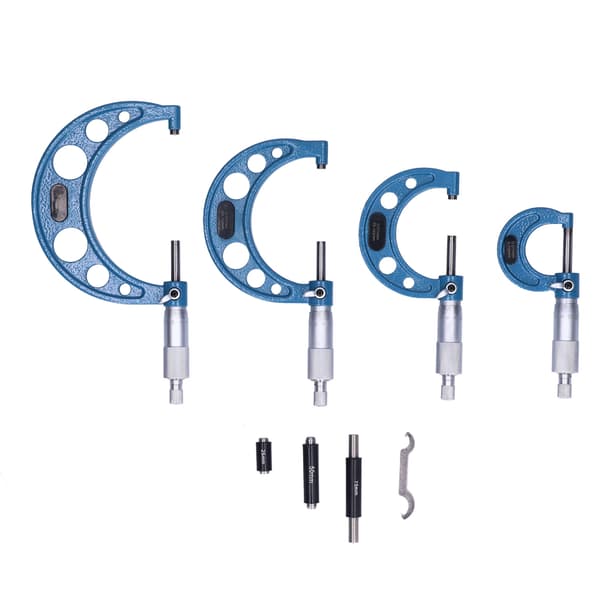 Högprecision 4:e generationens extern mikrometer metallmätverktygssats 25mm 50mm 75mm 100mm 0.01mm