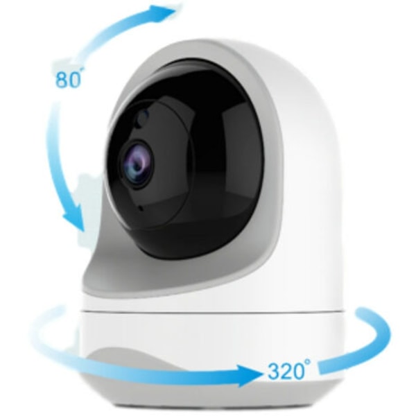 1080P WiFi-övervakningskamera med mörkerseende, hemkamera med rörelsesensor och tvåvägsljud, baby/djurvakt